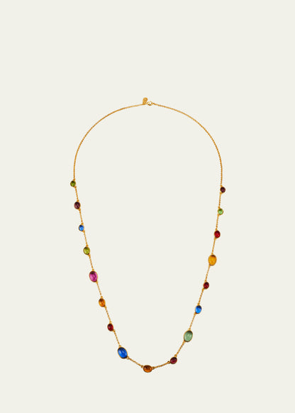 Multi-Stone Wrap Station Necklace