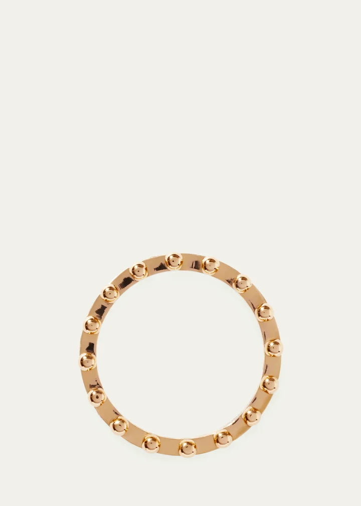 Beaded Recycled Gold and Lab Grown Diamond Ring