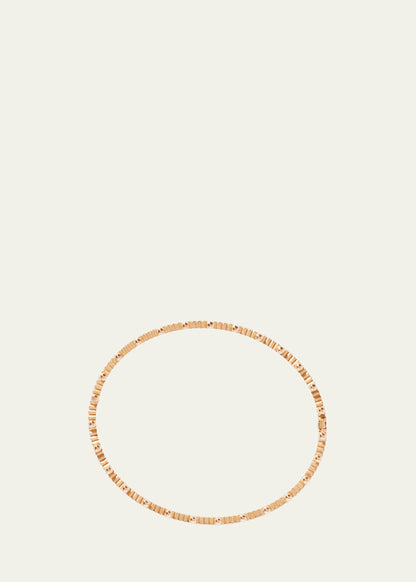 Beaded Recycled Yellow Gold Bangle with Lab-Grown Diamonds