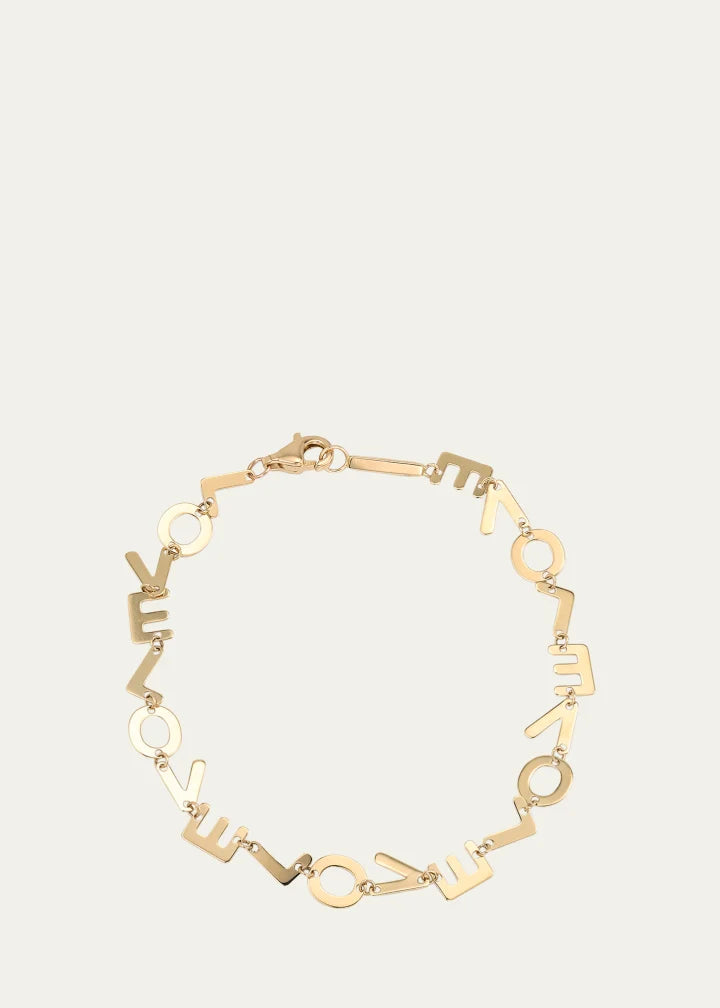 Laser LOVE Chain Bracelet