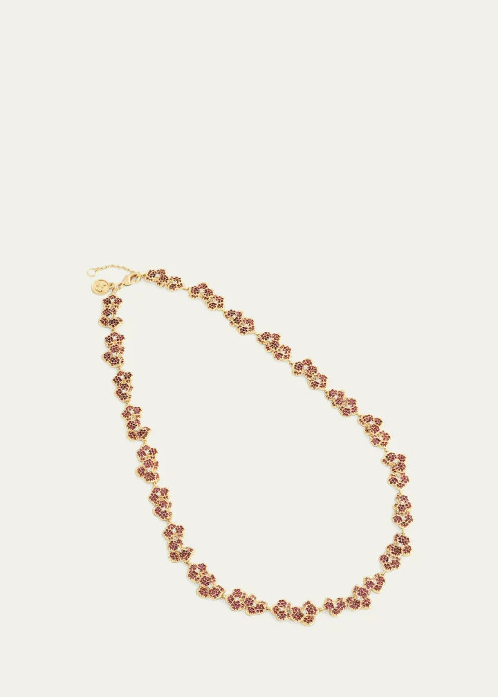 Cubic Zirconia Orchid Necklace