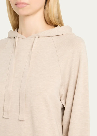 French Terry Hoodie with Grosgrain Trim
