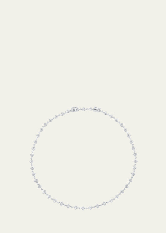 Dujour Diamond Four-Cluster Tennis Choker Necklace