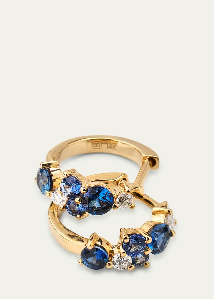 Tri-Stone Cocktail Huggies