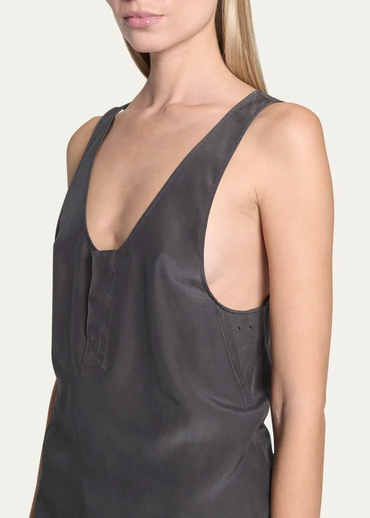 Scoop-Neck Silk Tank Top