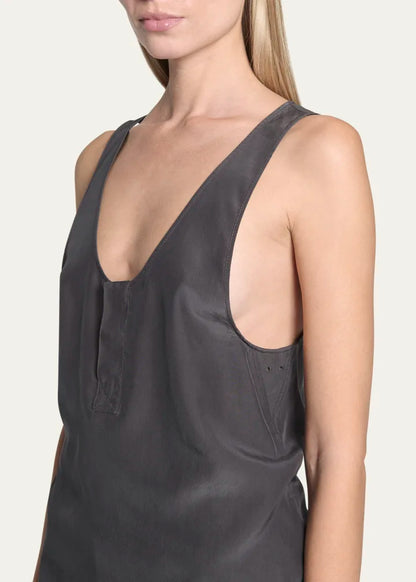 Scoop-Neck Silk Tank Top