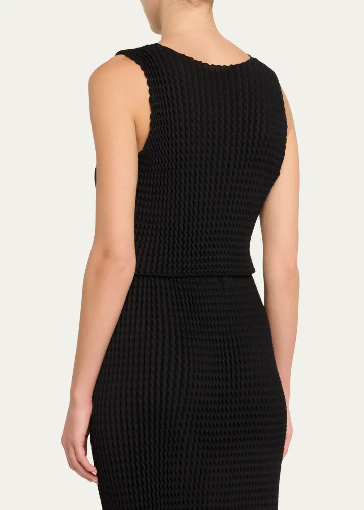 Issey Miyake Spongy Bk 46 Cropped Top