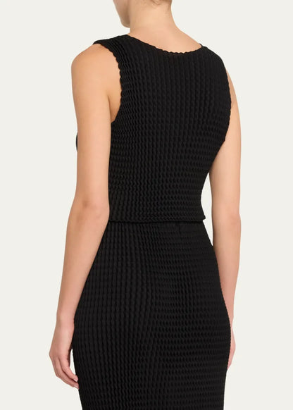 Issey Miyake Spongy Bk 46 Cropped Top