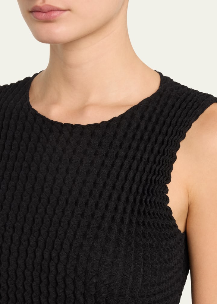 Issey Miyake Spongy Bk 46 Cropped Top
