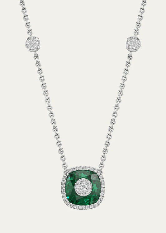Cushion-Cut Fusion Necklace with Diamonds