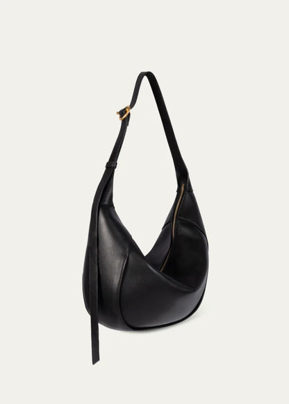 Maggie Zip Leather Hobo Bag