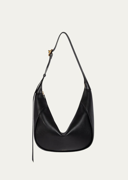 Maggie Zip Leather Hobo Bag