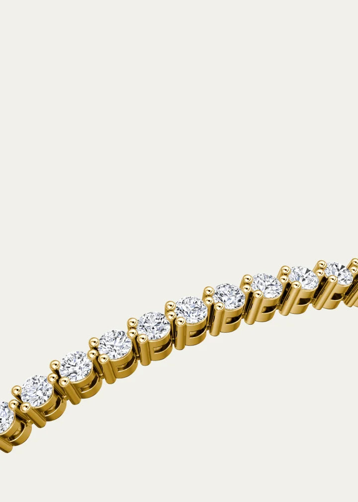 Round Lab Grown Diamond Tennis Bracelet