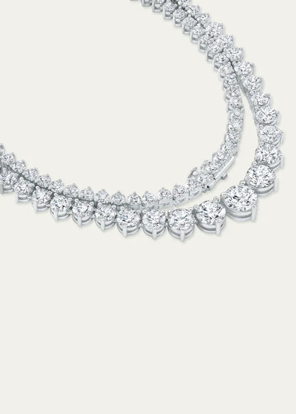 Graduated Lab Grown Diamond Tennis Necklace
