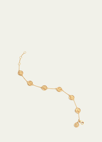 Butterfly Coin Charm Bracelet