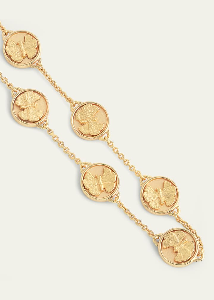 Butterfly Coin Charm Bracelet