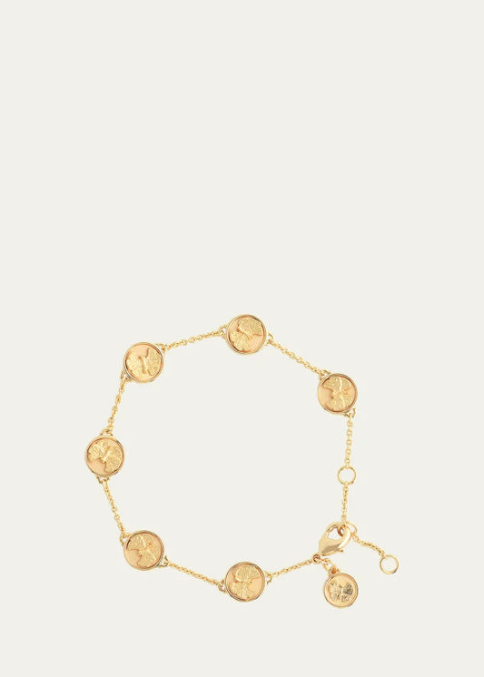 Butterfly Coin Charm Bracelet