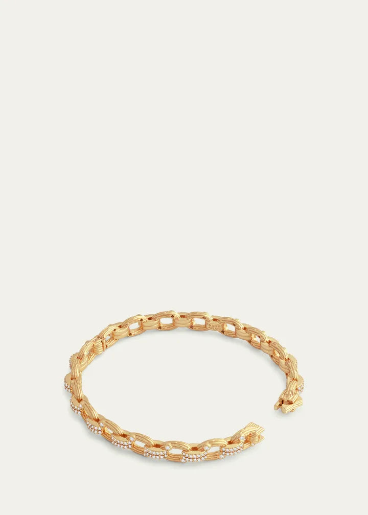 Enchanted Forest Chain Hinged Bangle