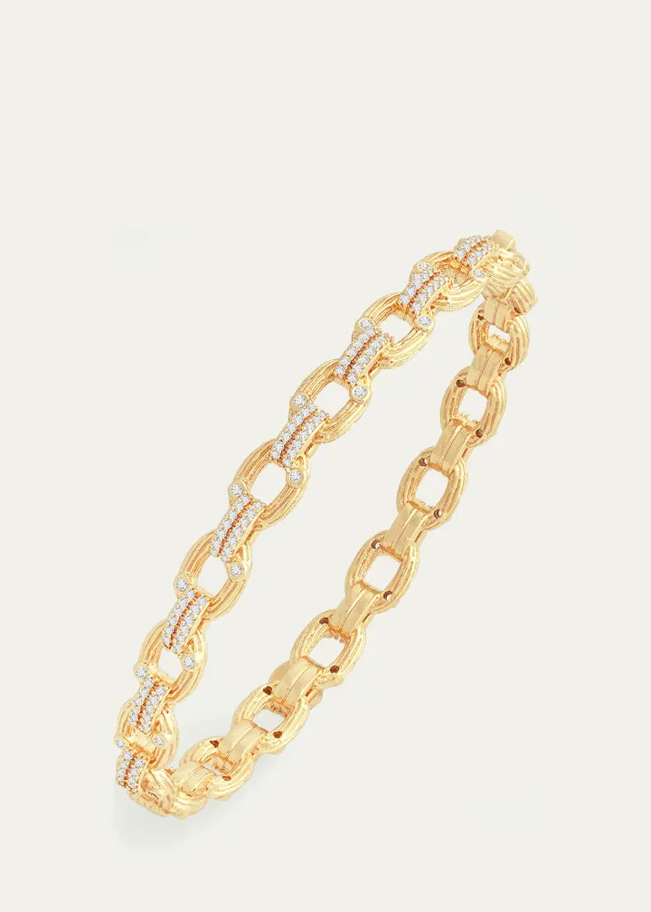 Enchanted Forest Chain Hinged Bangle