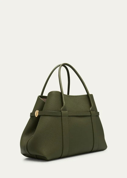 Ghiera Grained Leather & Cashmere Tote Back
