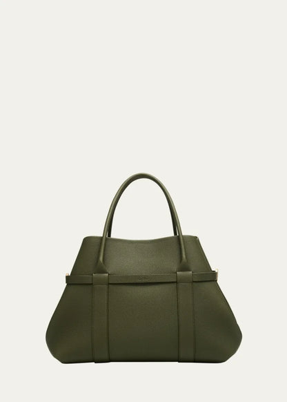 Ghiera Grained Leather & Cashmere Tote Back