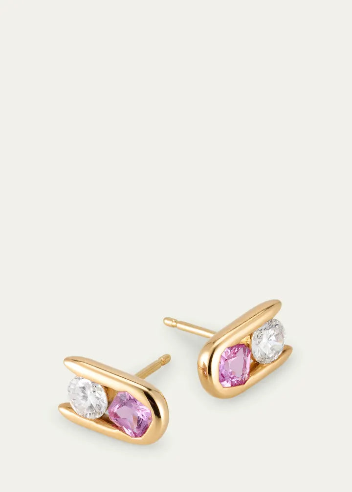 Major Impact Diamond and Gemstone Stud Earrings