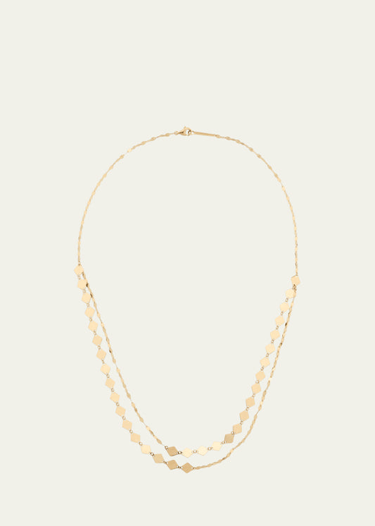 Laser Kite Blake Chain Double-Strand Necklace