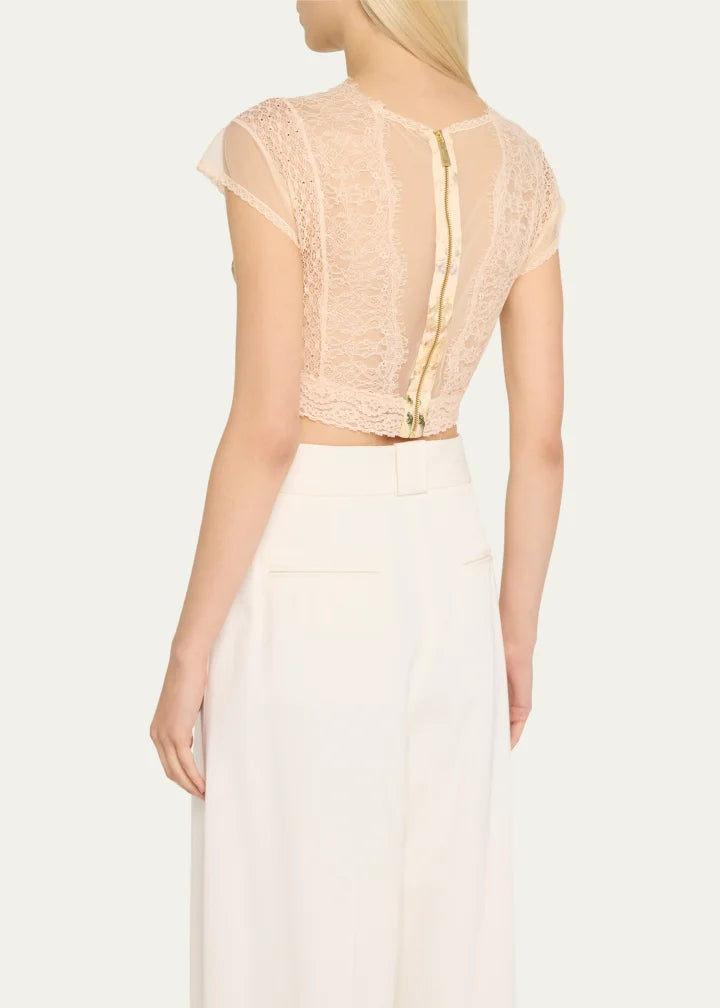 Adorned in Antiquity Lace Splice Top