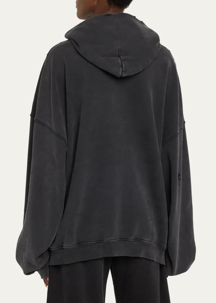 Safety-Pin Logo Oversized Hoodie