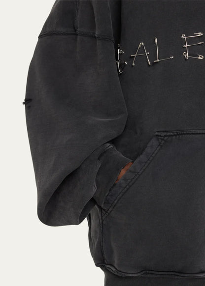 Safety-Pin Logo Oversized Hoodie