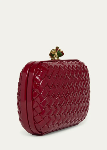 Apple Knot Patent Leather Clutch Bag