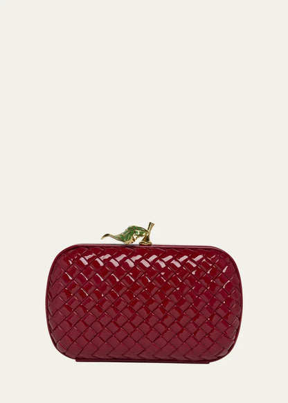 Apple Knot Patent Leather Clutch Bag