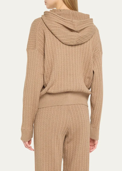 Cable-Knit Hoodie