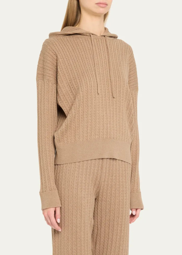 Cable-Knit Hoodie