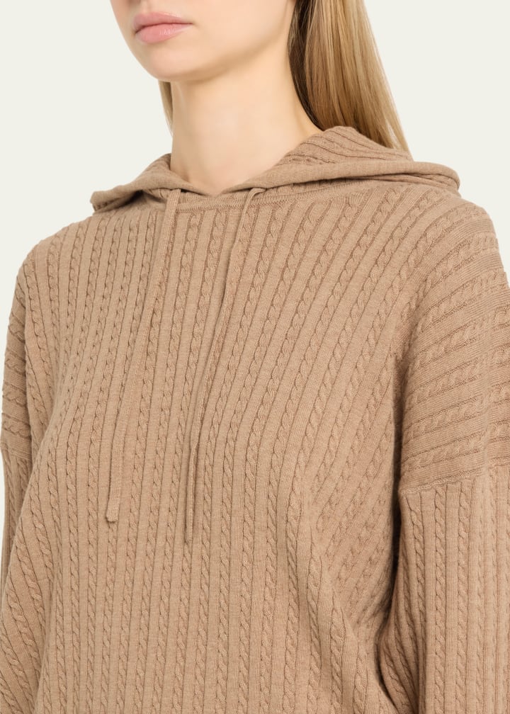 Cable-Knit Hoodie