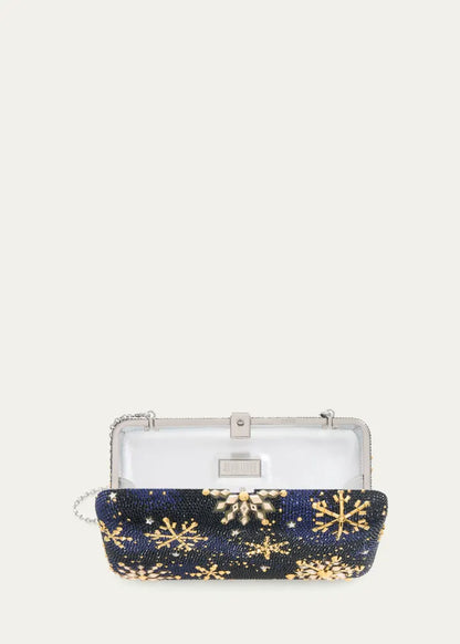 Snow Day Rectangle Crystal Clutch Bag