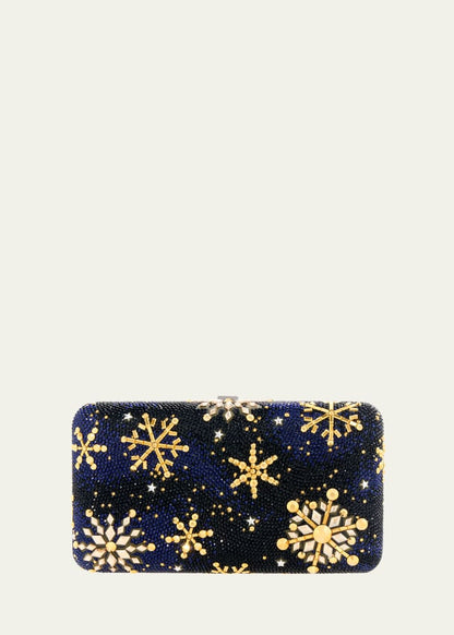Snow Day Rectangle Crystal Clutch Bag