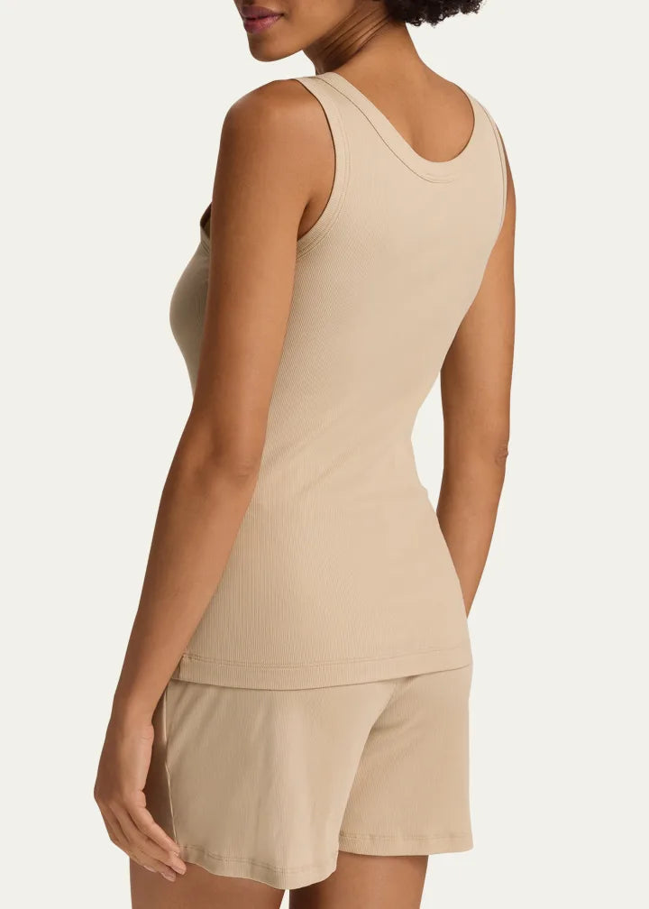 Hanro Ribbed Cotton Sleep & Lounge Tank