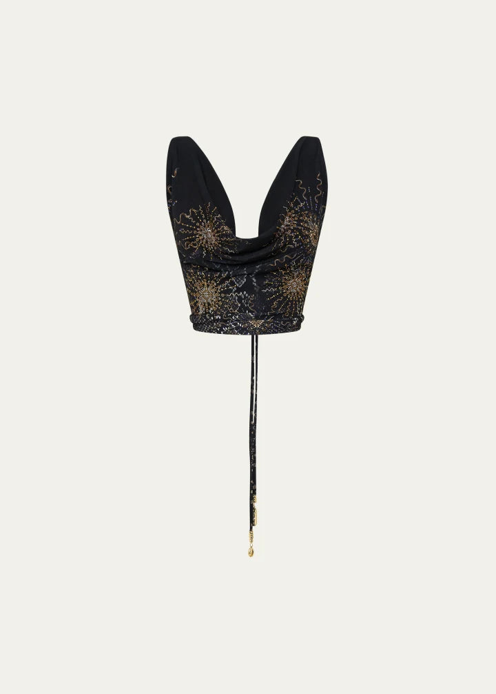 Camilla Call Me Cleopatra Cowl-Neck Jersey Top