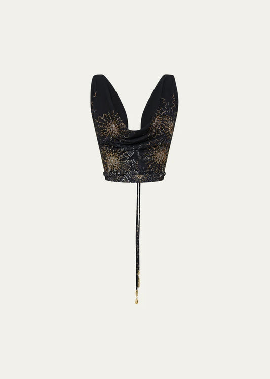 Camilla Call Me Cleopatra Cowl-Neck Jersey Top