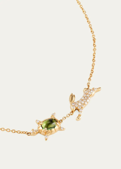 The Tortoise and the Hare  Diamond Necklace