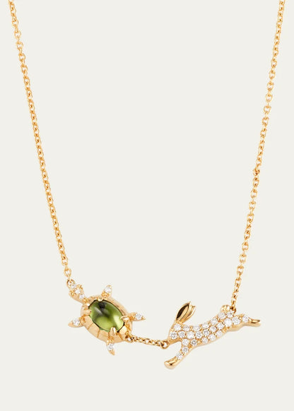 The Tortoise and the Hare  Diamond Necklace