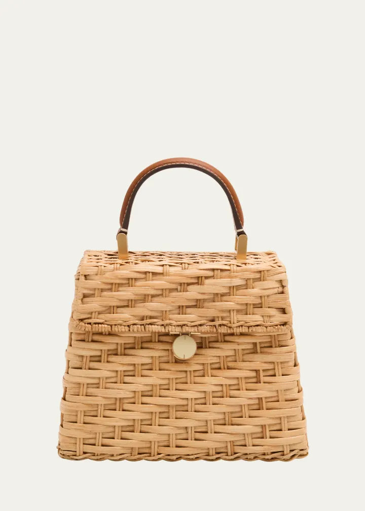 Sybil Flap Rattan Crossbody Bag