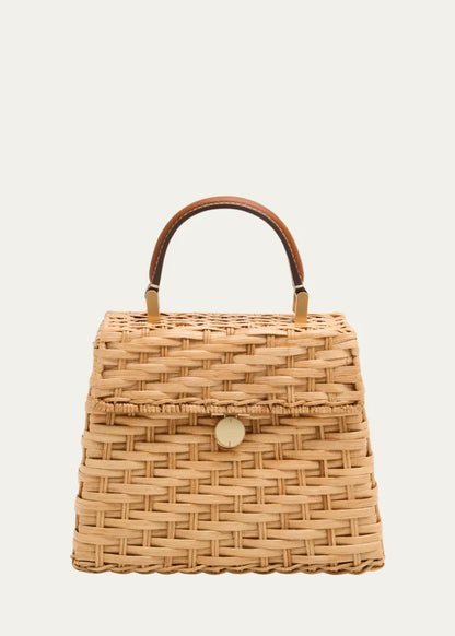 Sybil Flap Rattan Crossbody Bag