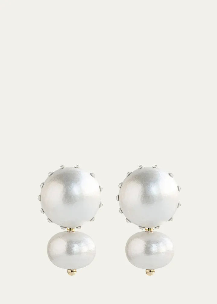 Livia White Heron Earrings