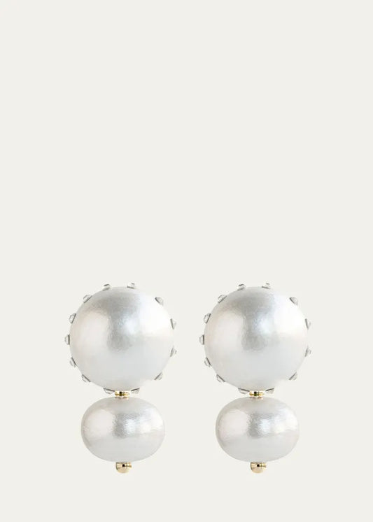 Livia White Heron Earrings