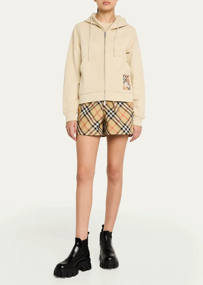 Logo Patch Zip-Up Hoodie