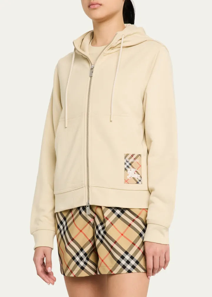 Logo Patch Zip-Up Hoodie