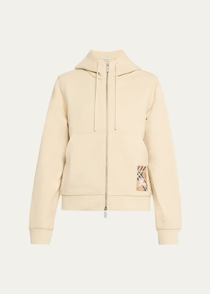 Logo Patch Zip-Up Hoodie