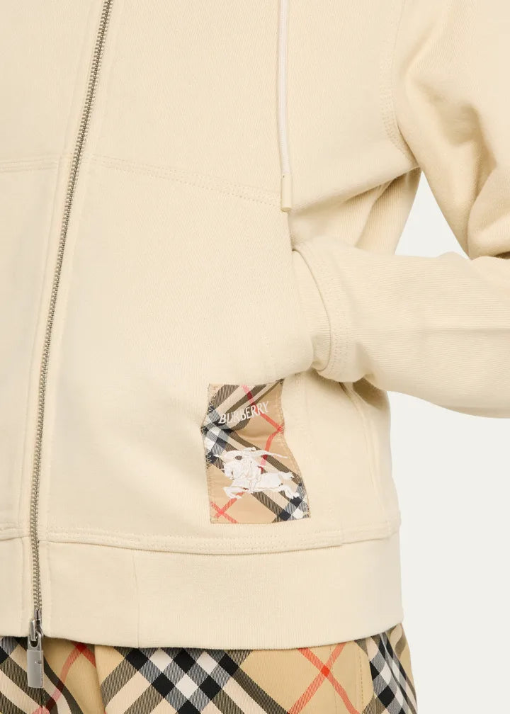 Logo Patch Zip-Up Hoodie